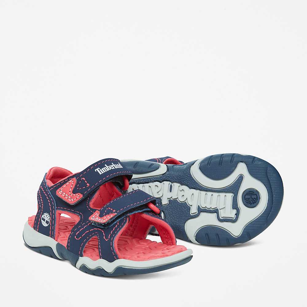 Kids' Timberland Adventure Seeker Sandals Navy/Pink | UAE-0467589