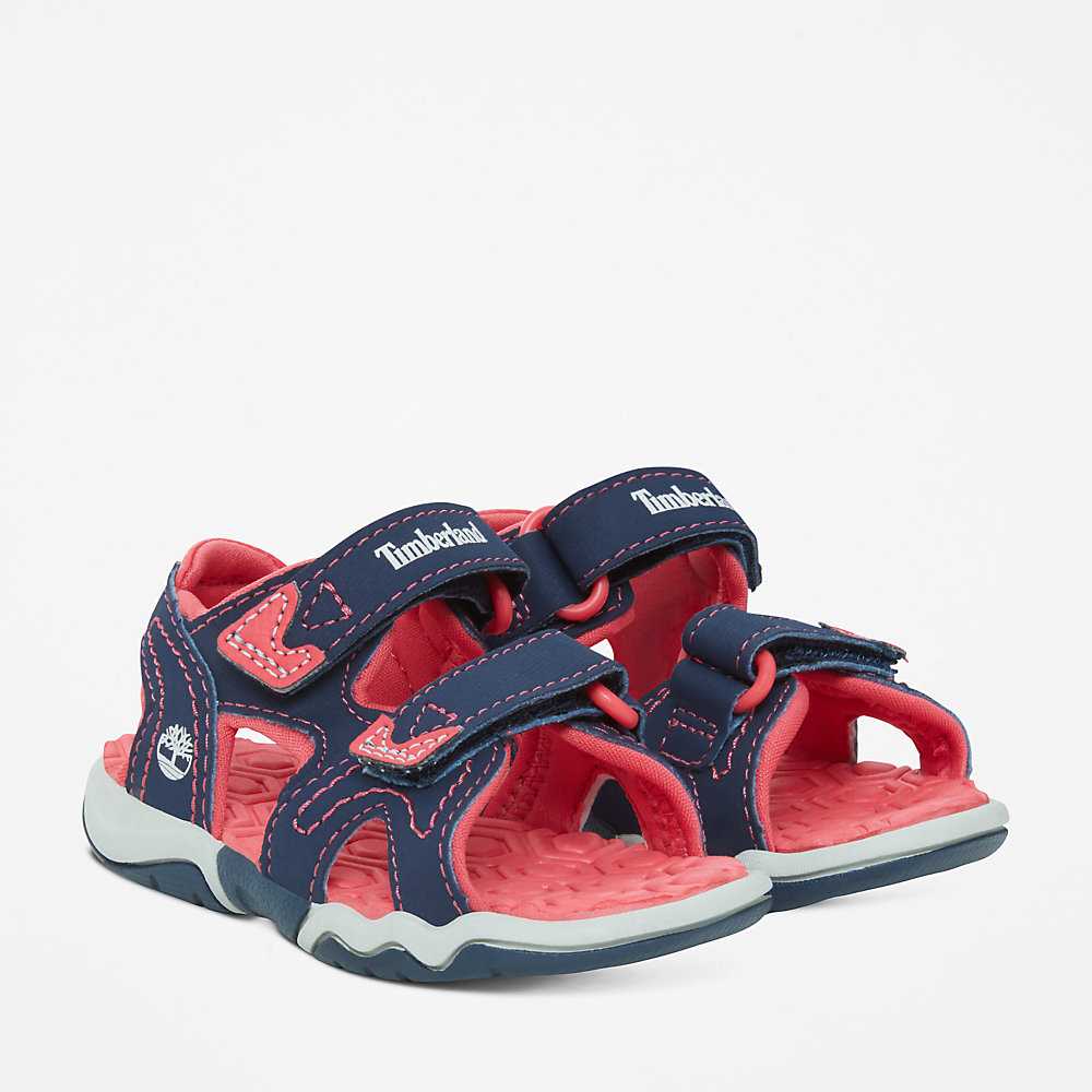 Kids' Timberland Adventure Seeker Sandals Navy/Pink | UAE-0467589