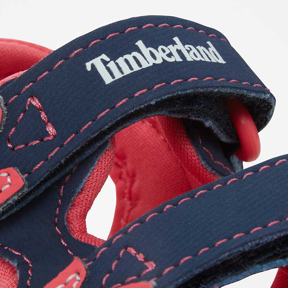 Kids' Timberland Adventure Seeker Sandals Navy/Pink | UAE-0467589