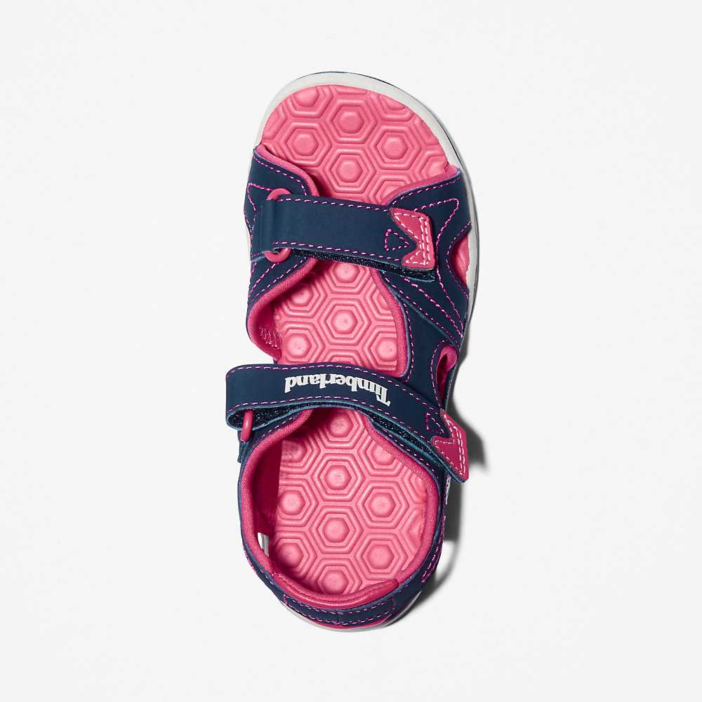 Kids' Timberland Adventure Seeker Sandals Navy/Pink | UAE-0529364