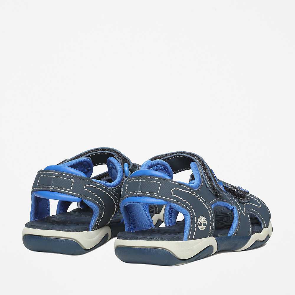 Kids' Timberland Adventure Seeker Sandals Navy/Blue | UAE-0721946