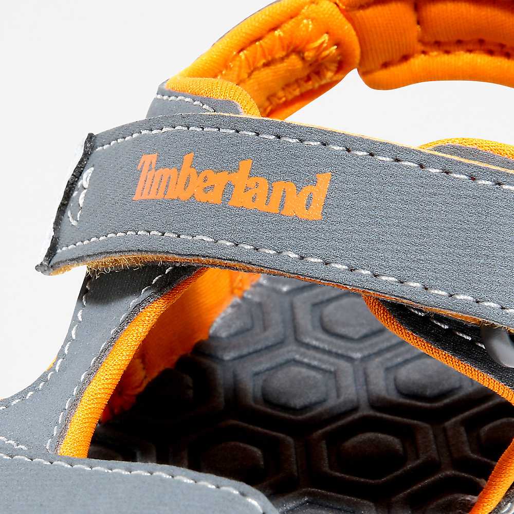 Kids' Timberland Adventure Seeker Sandals Grey/Orange | UAE-1340728