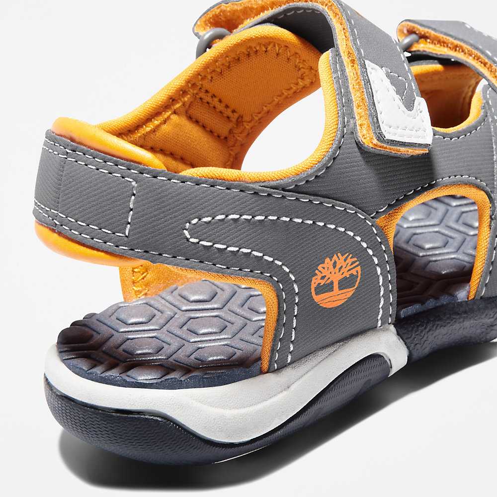 Kids' Timberland Adventure Seeker Sandals Grey/Orange | UAE-1340728