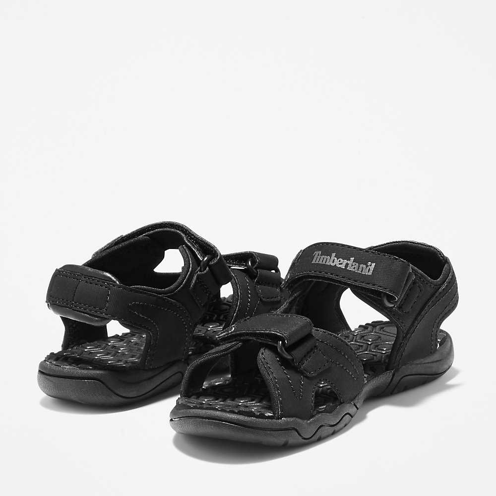 Kids' Timberland Adventure Seeker Sandals Black | UAE-4219656