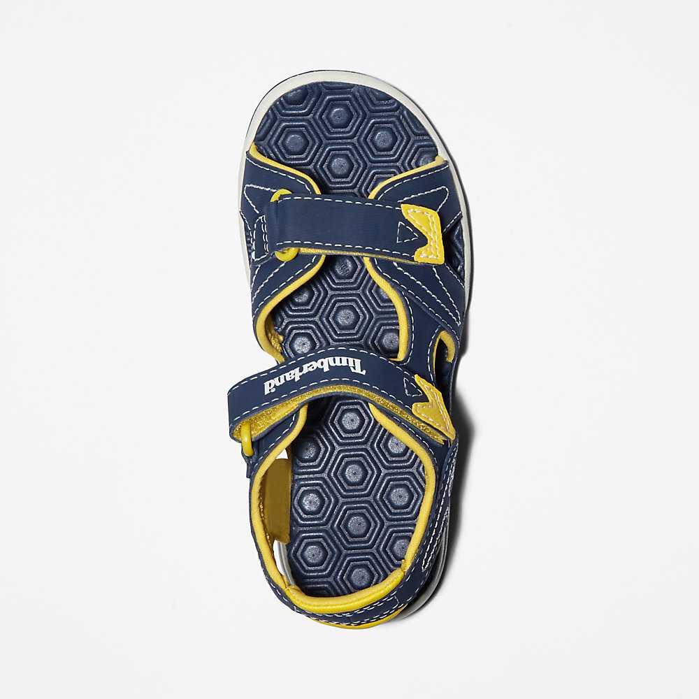 Kids' Timberland Adventure Seeker Sandals Navy/Yellow | UAE-4219663