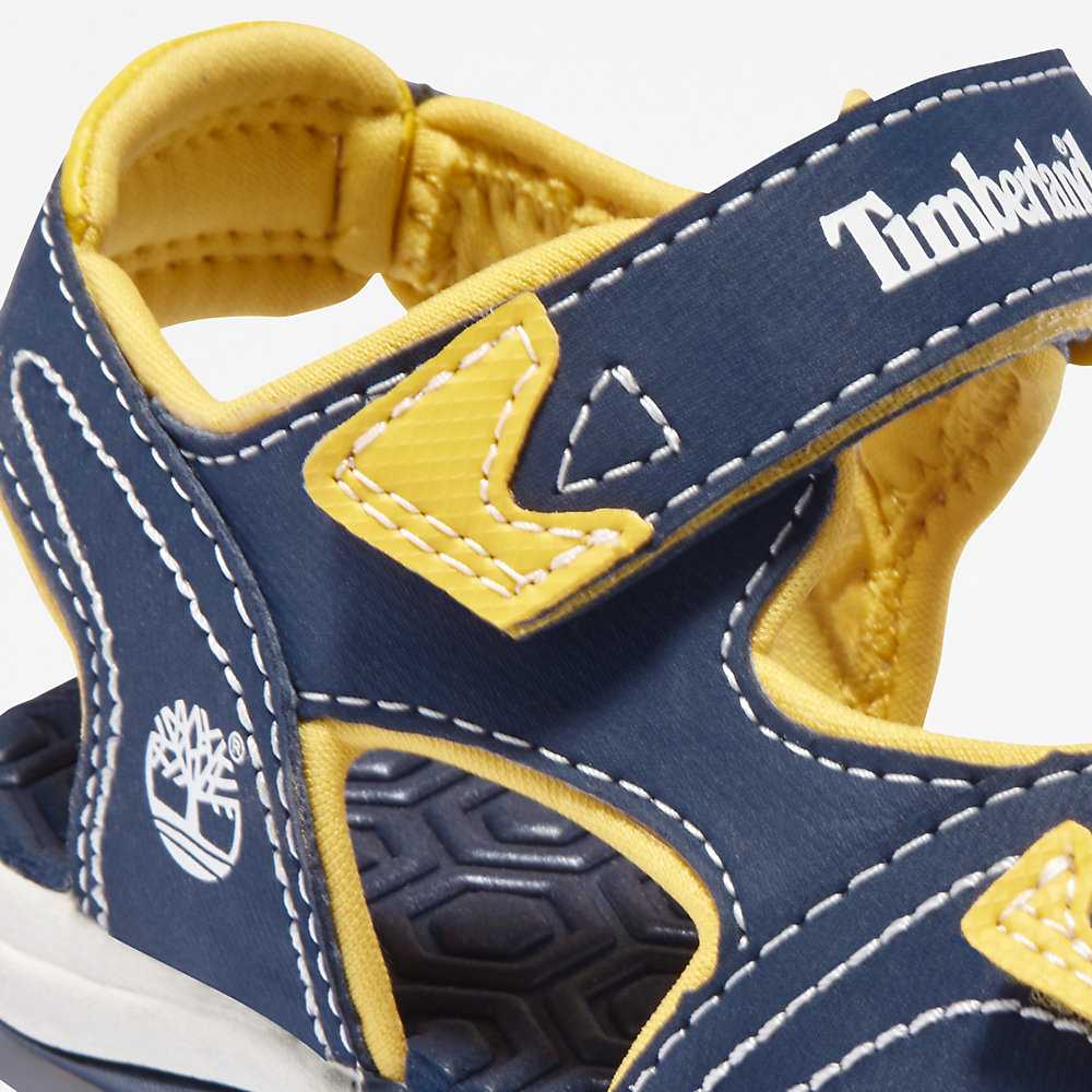 Kids' Timberland Adventure Seeker Sandals Navy/Yellow | UAE-4219663