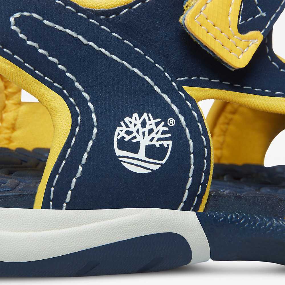 Kids' Timberland Adventure Seeker Sandals Navy/Yellow | UAE-4219663