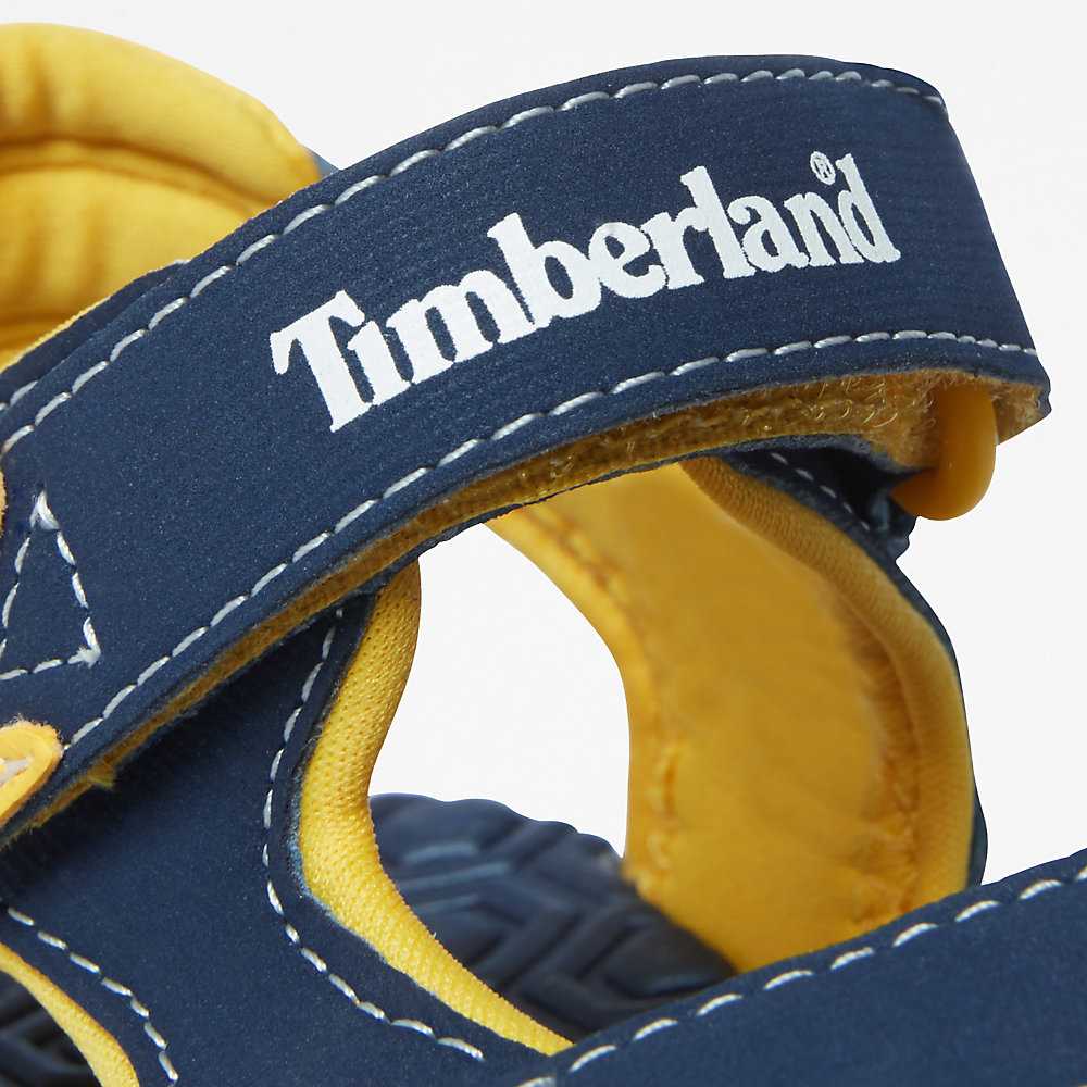 Kids' Timberland Adventure Seeker Sandals Navy/Yellow | UAE-4219663