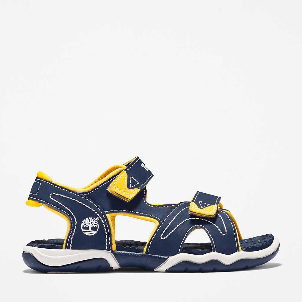 Kids\' Timberland Adventure Seeker Sandals Navy/Yellow | UAE-4219663