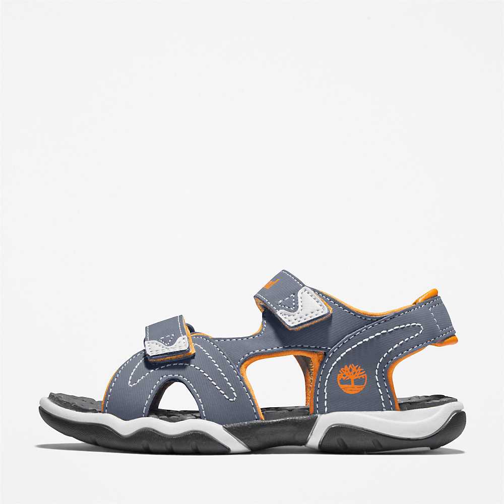 Kids' Timberland Adventure Seeker Sandals Grey/Orange | UAE-4317592