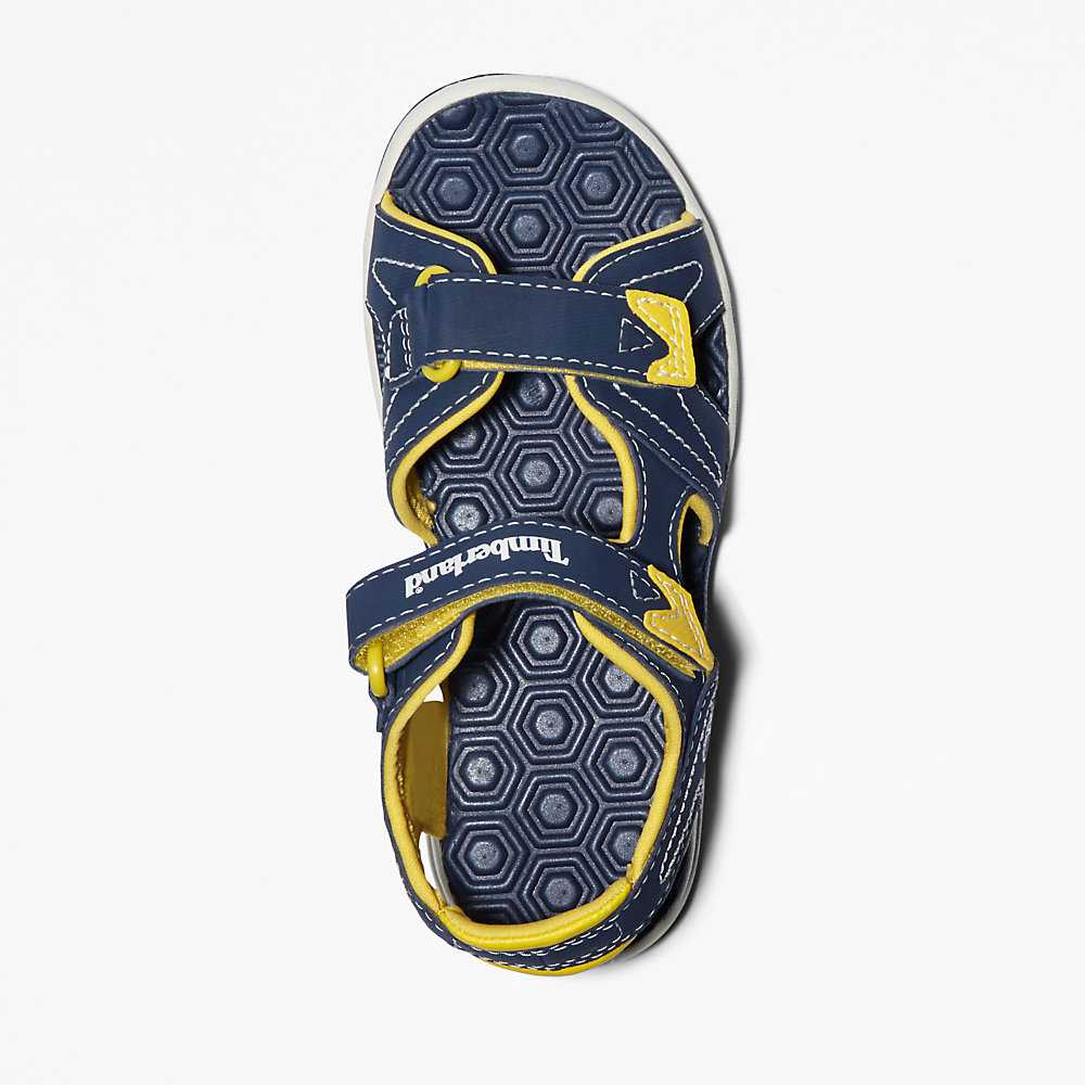 Kids' Timberland Adventure Seeker Sandals Navy/Yellow | UAE-5308296