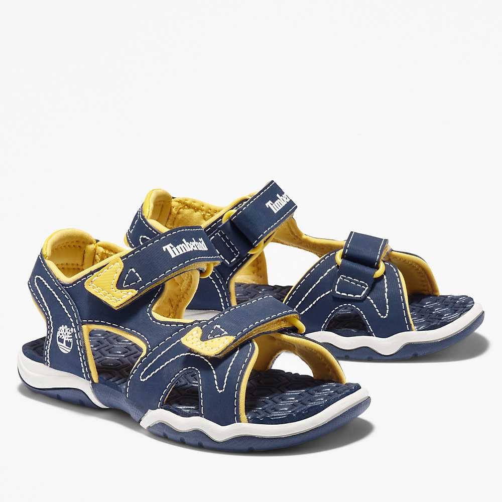 Kids' Timberland Adventure Seeker Sandals Navy/Yellow | UAE-5308296