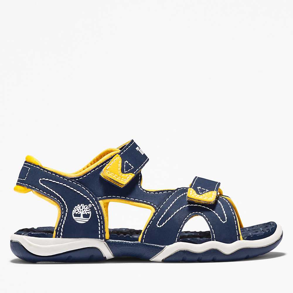 Kids\' Timberland Adventure Seeker Sandals Navy/Yellow | UAE-5308296