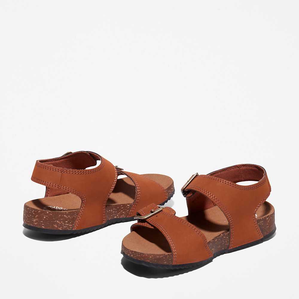 Kids' Timberland Castle Island Sandals Brown | UAE-6412085