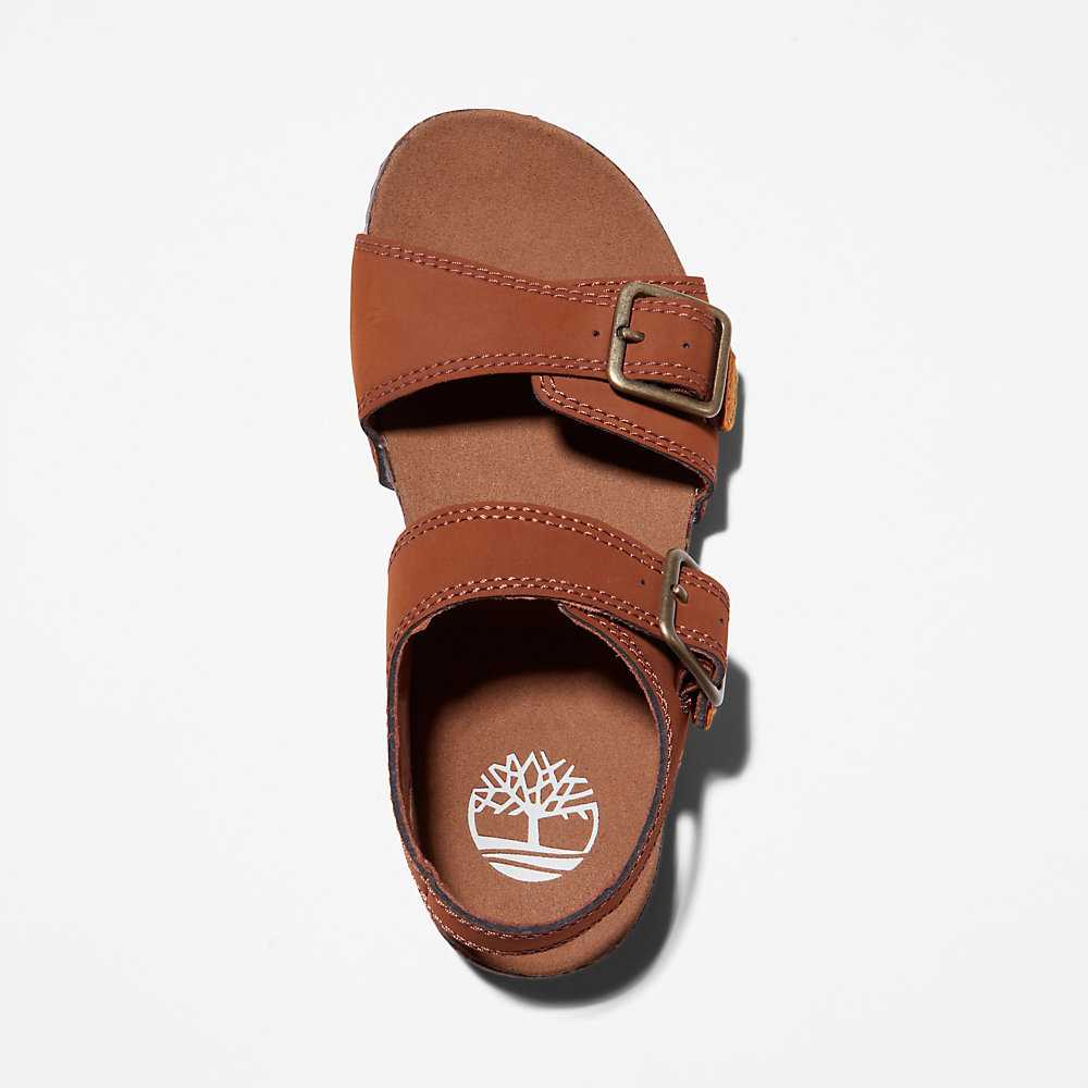 Kids' Timberland Castle Island Sandals Brown | UAE-7391582