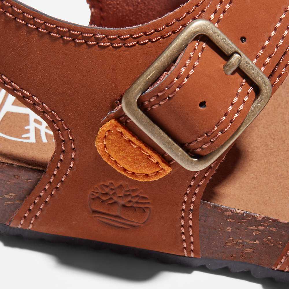 Kids' Timberland Castle Island Sandals Brown | UAE-7391582