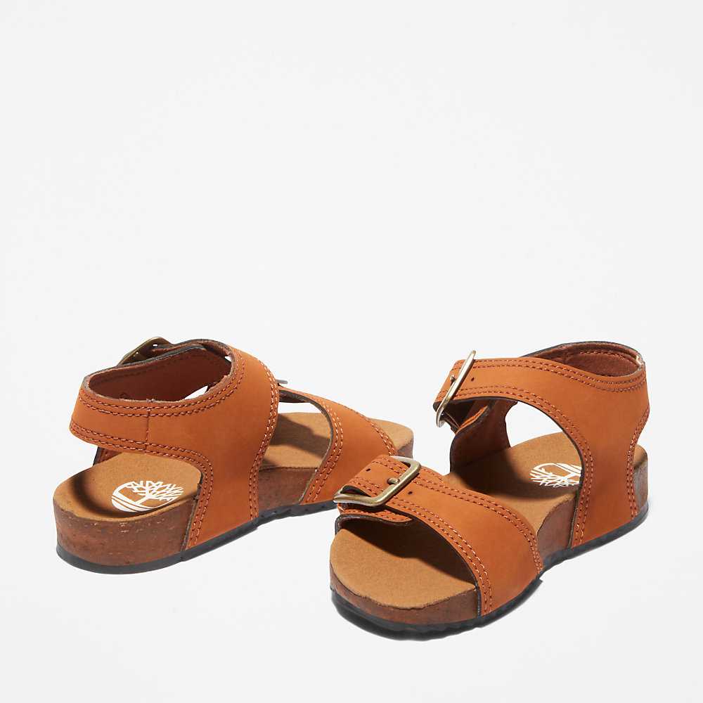 Kids' Timberland Castle Island Sandals Brown | UAE-9286304