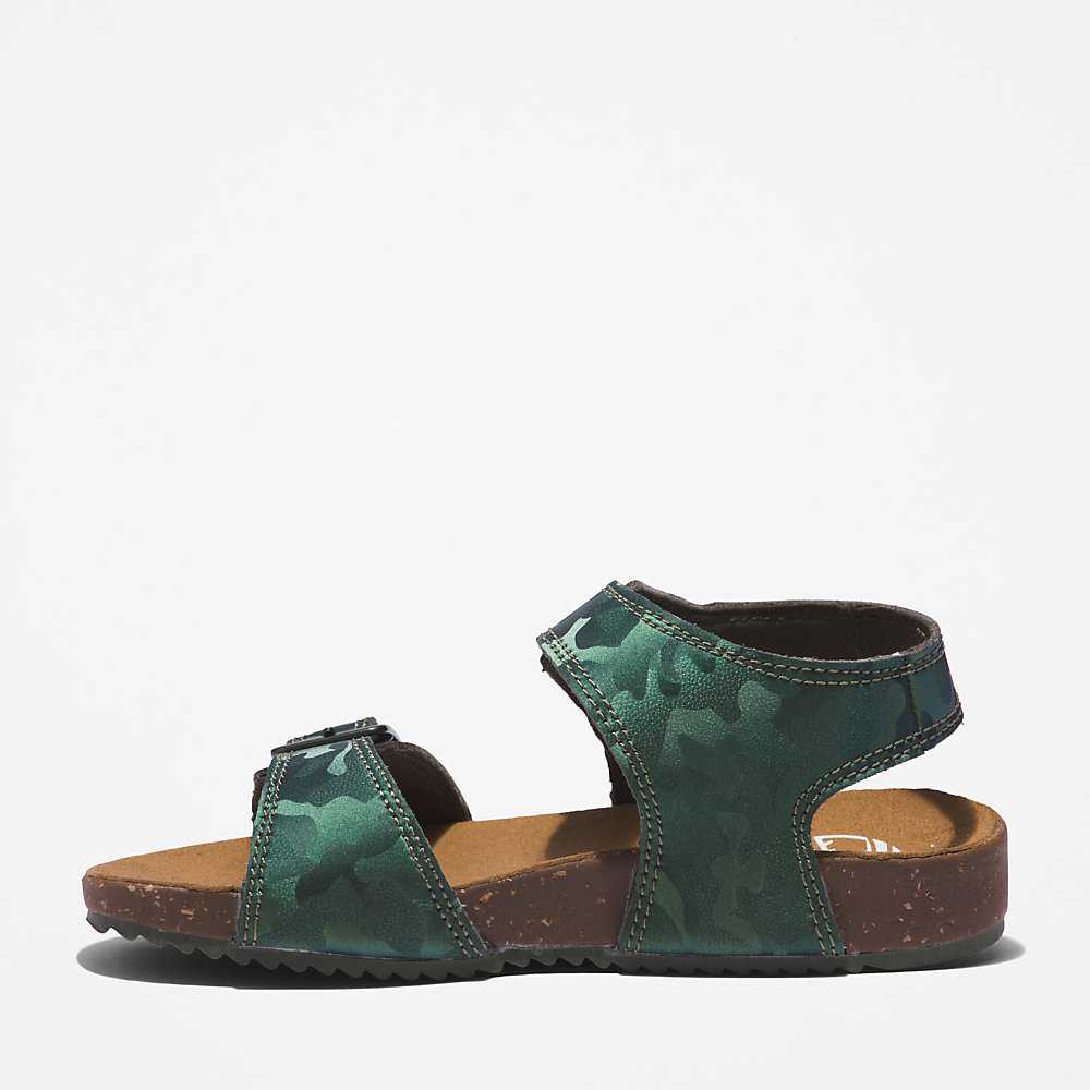 Kids' Timberland Castle Island Sandals Green | UAE-8439521