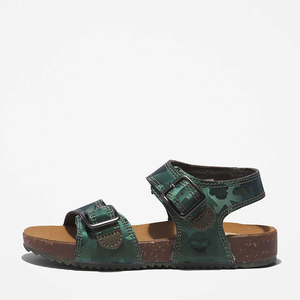 Kids' Timberland Castle Island Sandals Green | UAE-8439521