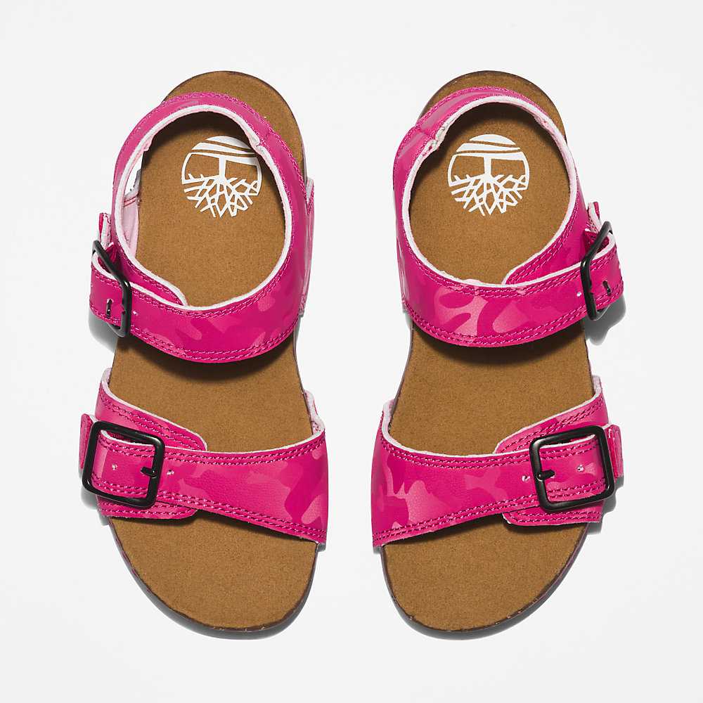 Kids' Timberland Castle Island Sandals Pink | UAE-1785493