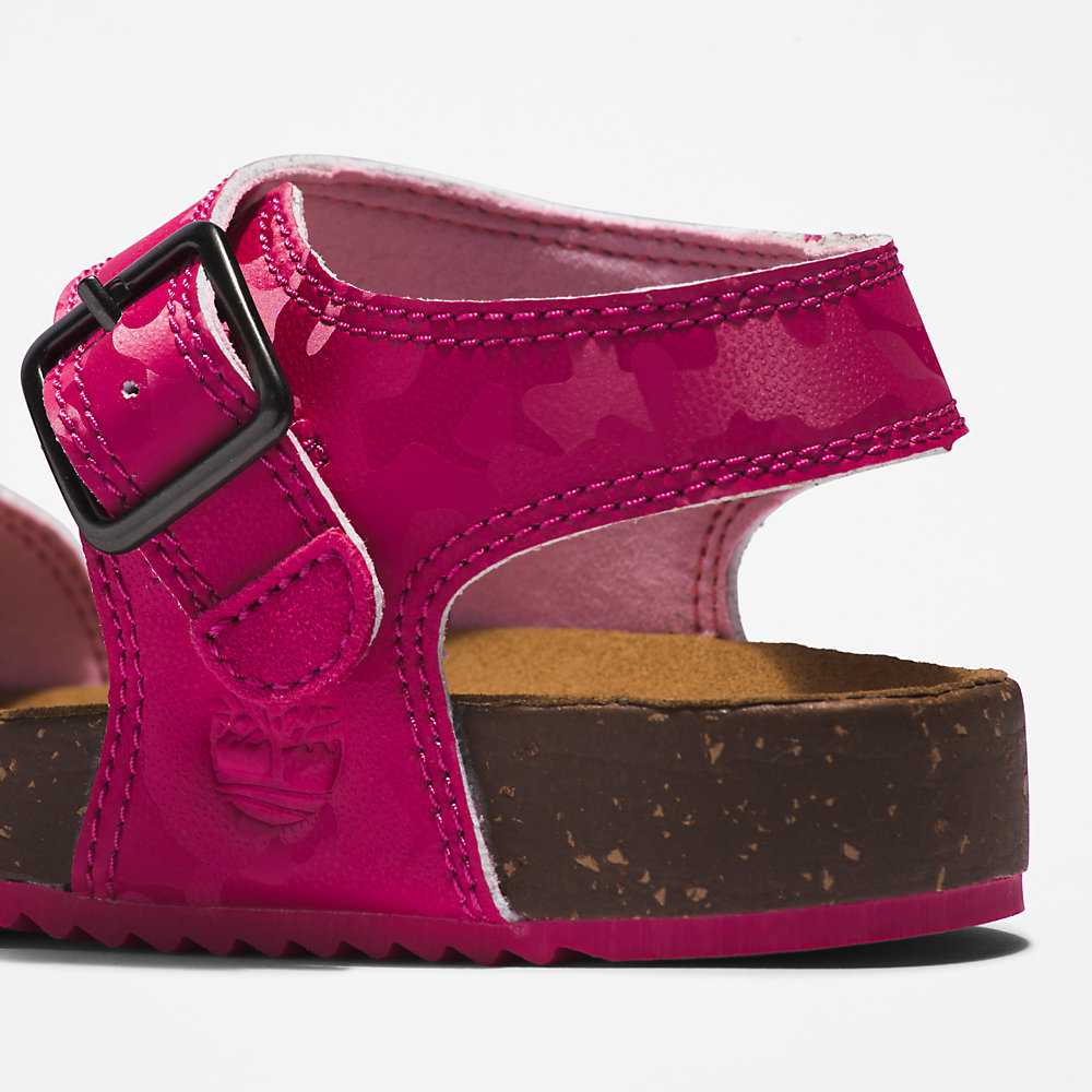 Kids' Timberland Castle Island Sandals Pink | UAE-1785493