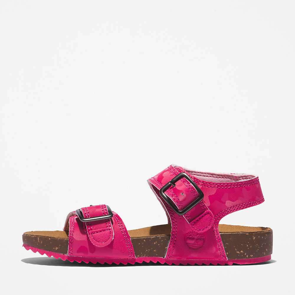 Kids' Timberland Castle Island Sandals Pink | UAE-1785493