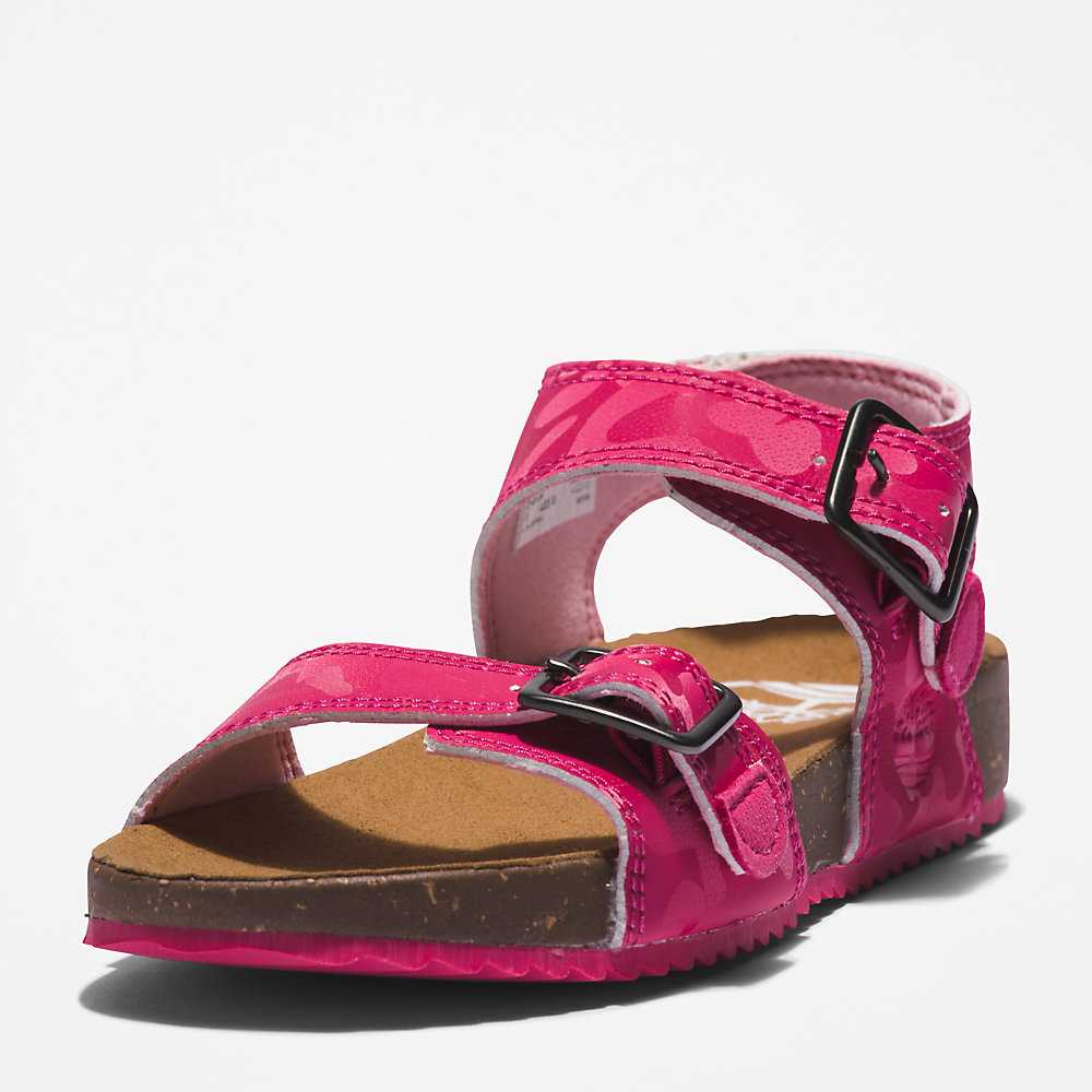 Kids' Timberland Castle Island Sandals Pink | UAE-1785493