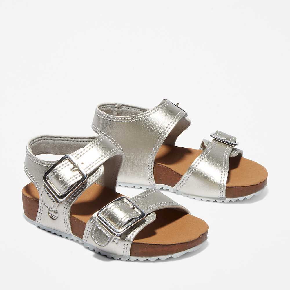 Kids' Timberland Castle Island Sandals Silver | UAE-0981372