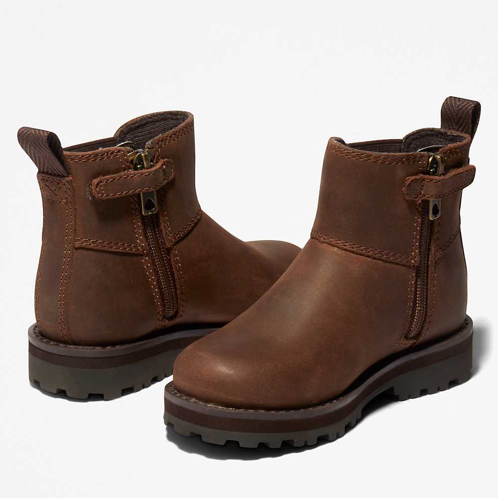 Kids' Timberland Courma Chelsea Boots Dark Brown | UAE-4219550