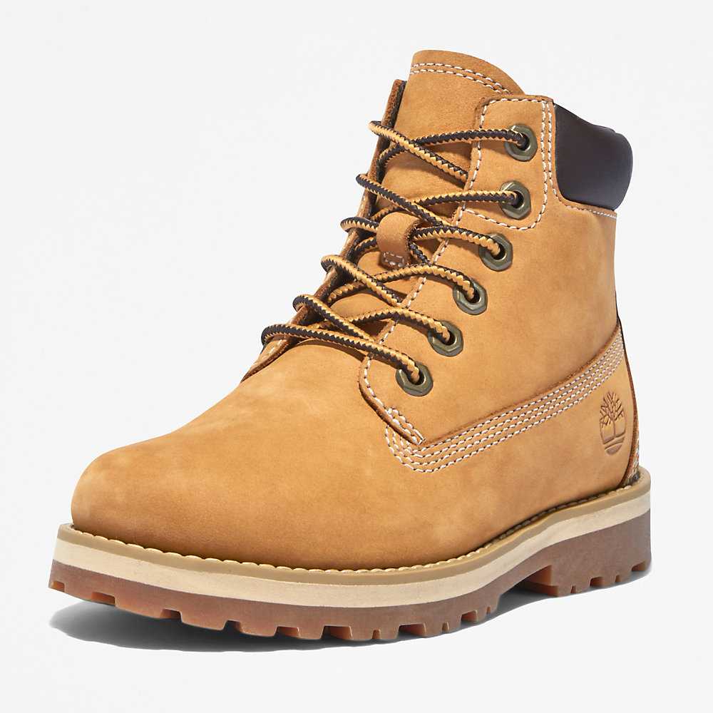 Kids' Timberland Courma Waterproof Boots Yellow | UAE-4219523