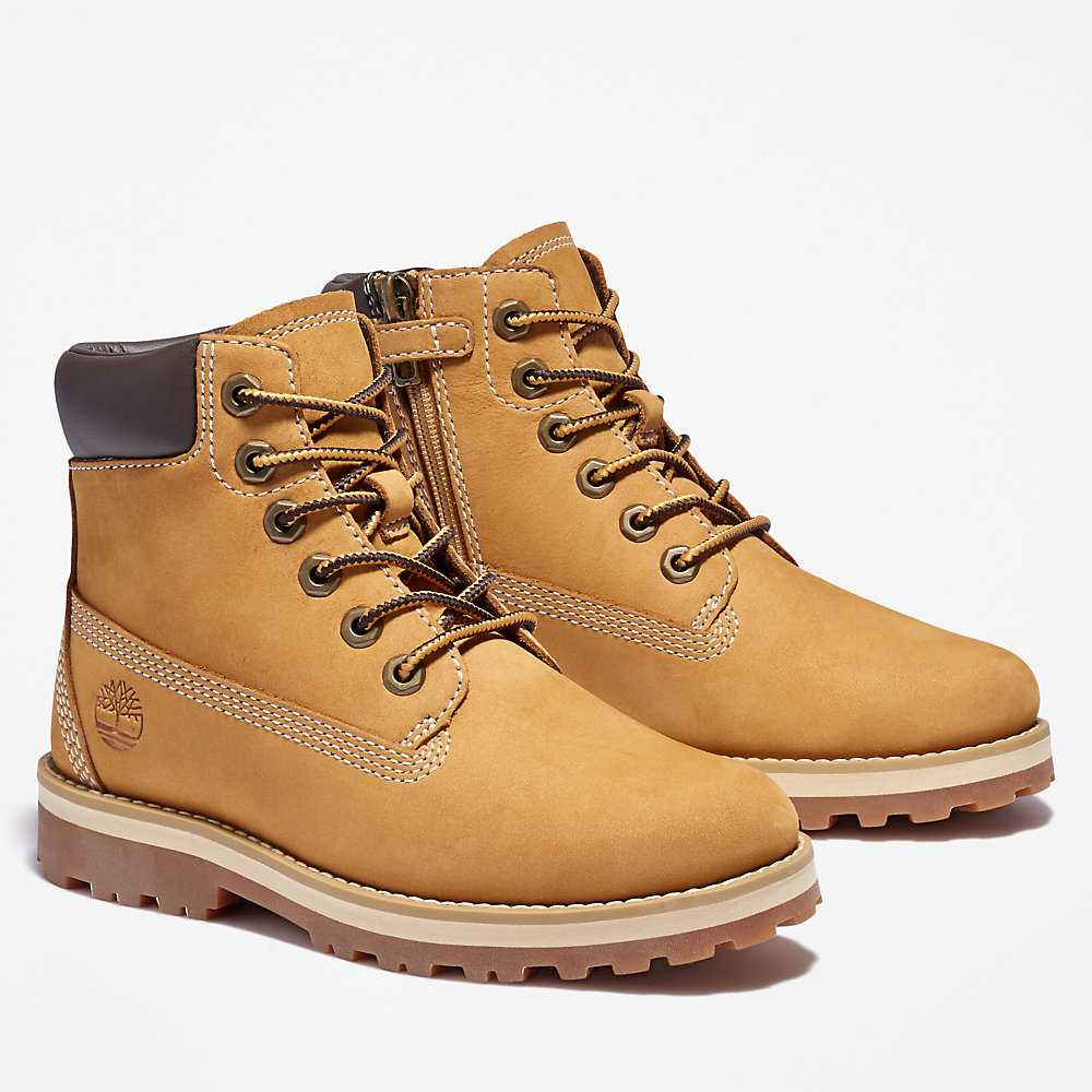 Kids' Timberland Courma Waterproof Boots Yellow | UAE-4219527