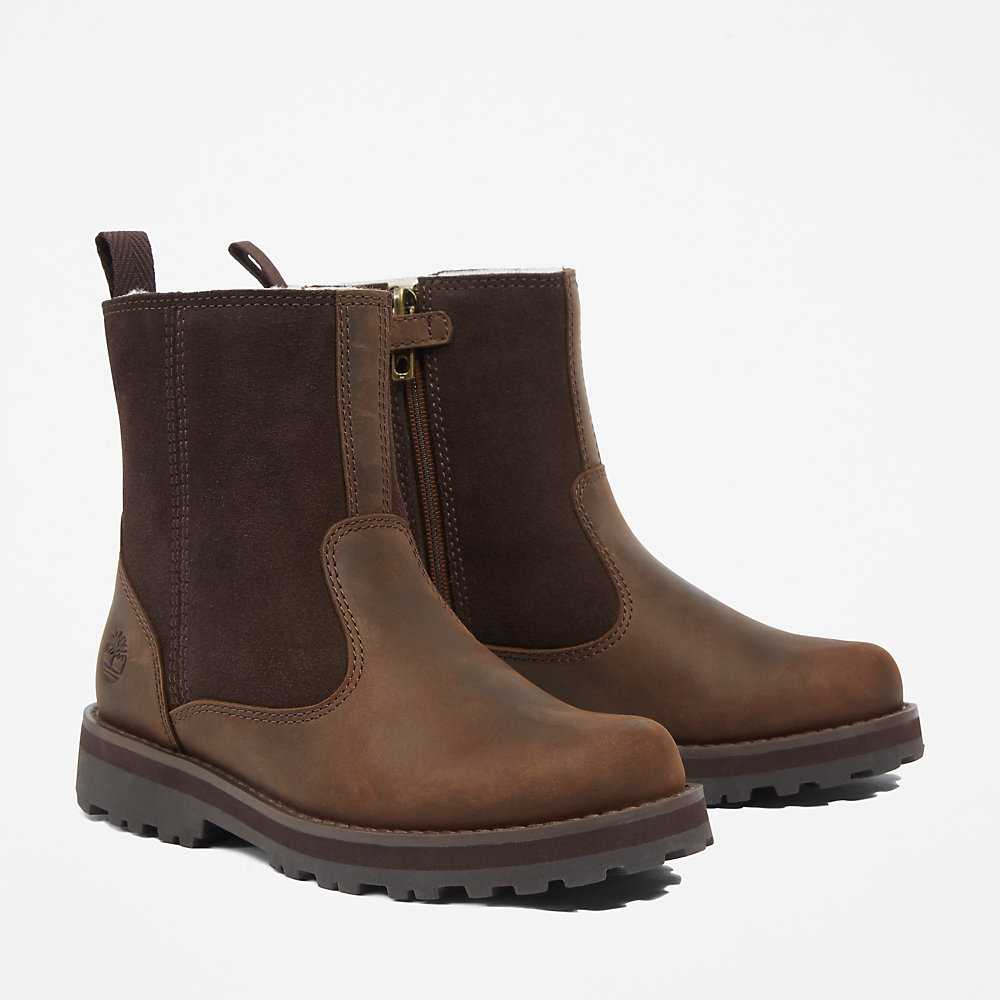 Kids' Timberland Courma Waterproof Boots Dark Brown | UAE-4219532