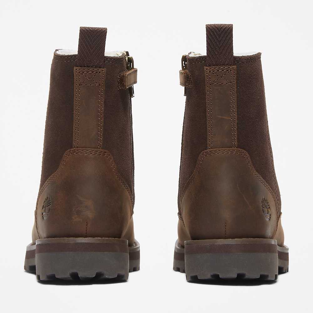 Kids' Timberland Courma Waterproof Boots Dark Brown | UAE-4219532