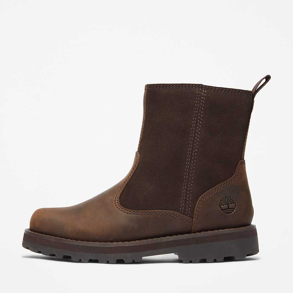 Kids' Timberland Courma Waterproof Boots Dark Brown | UAE-4219535