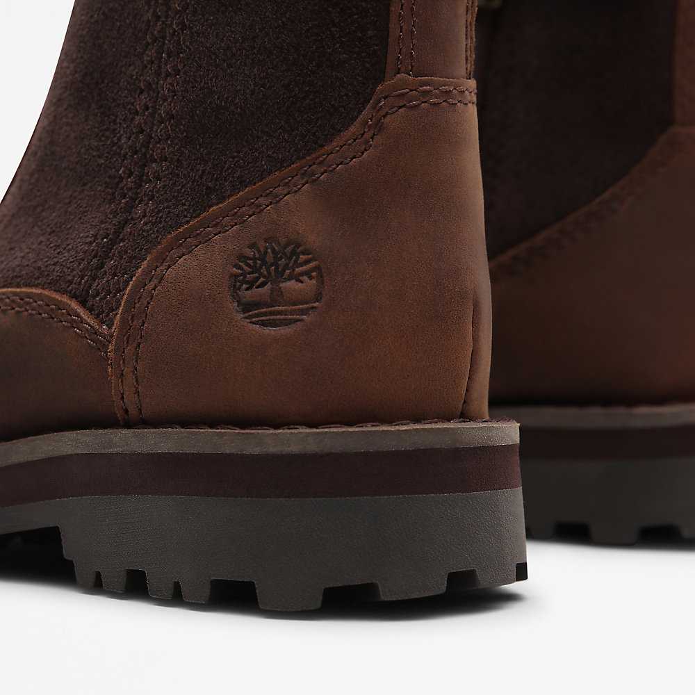 Kids' Timberland Courma Waterproof Boots Dark Brown | UAE-4219537