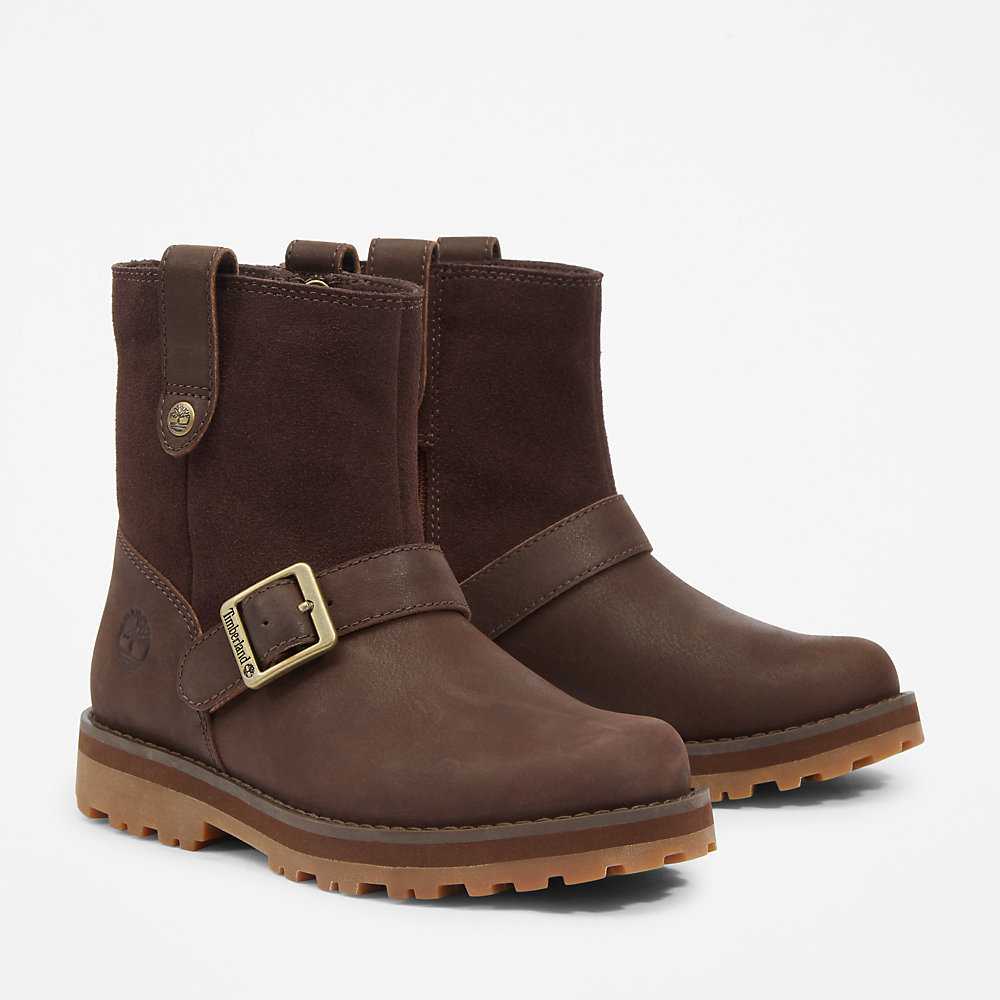 Kids' Timberland Courma Winter Boots Dark Brown | UAE-4219558