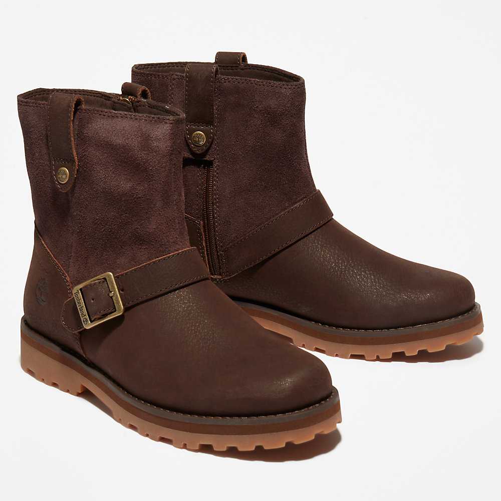 Kids' Timberland Courma Winter Boots Dark Brown | UAE-4219571