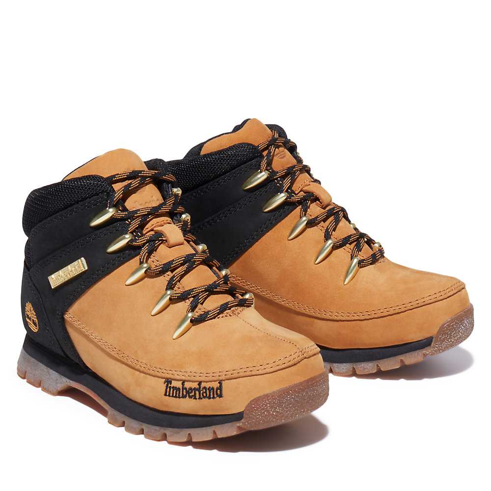 Kids' Timberland Euro Sprint Hiking Boots Yellow | UAE-4219509