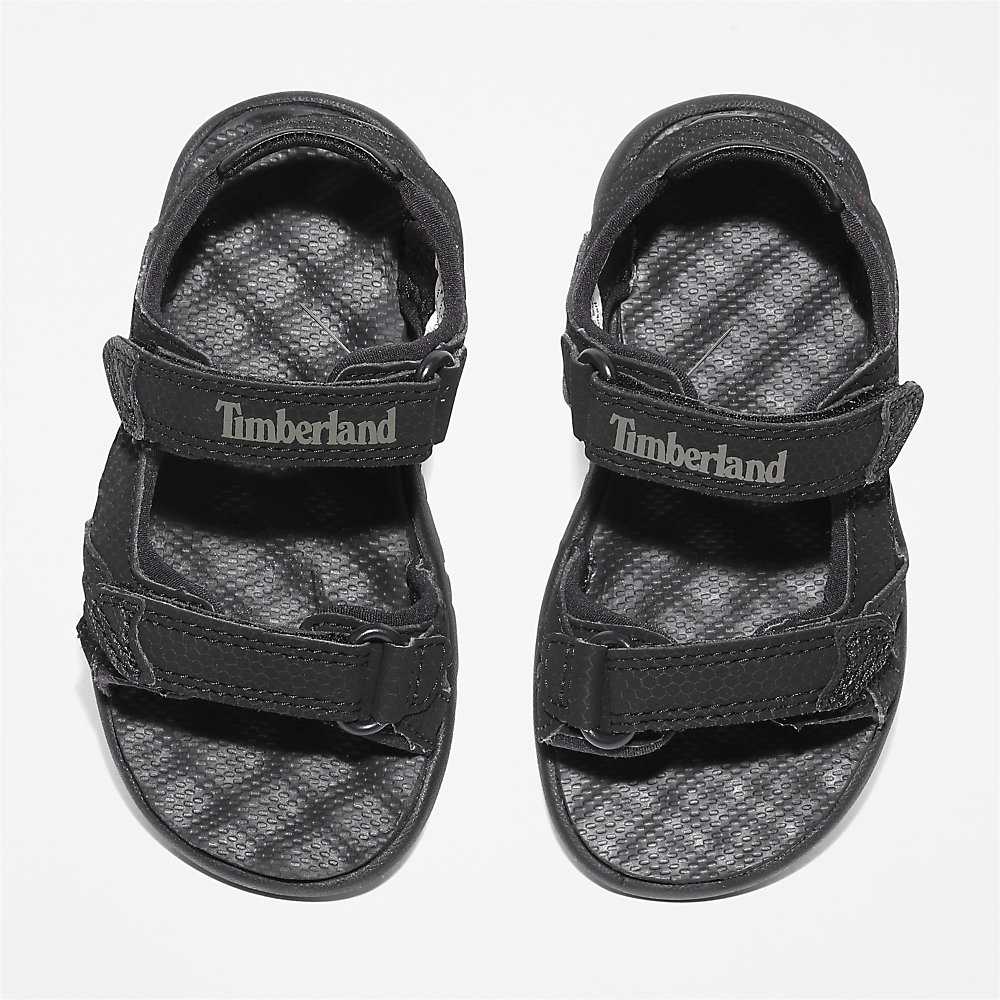 Kids' Timberland Perkins Row Sandals Black | UAE-4219632