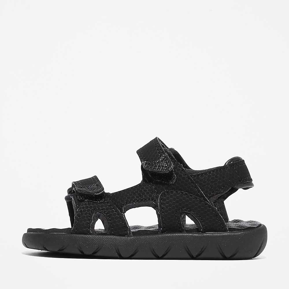 Kids' Timberland Perkins Row Sandals Black | UAE-4219632