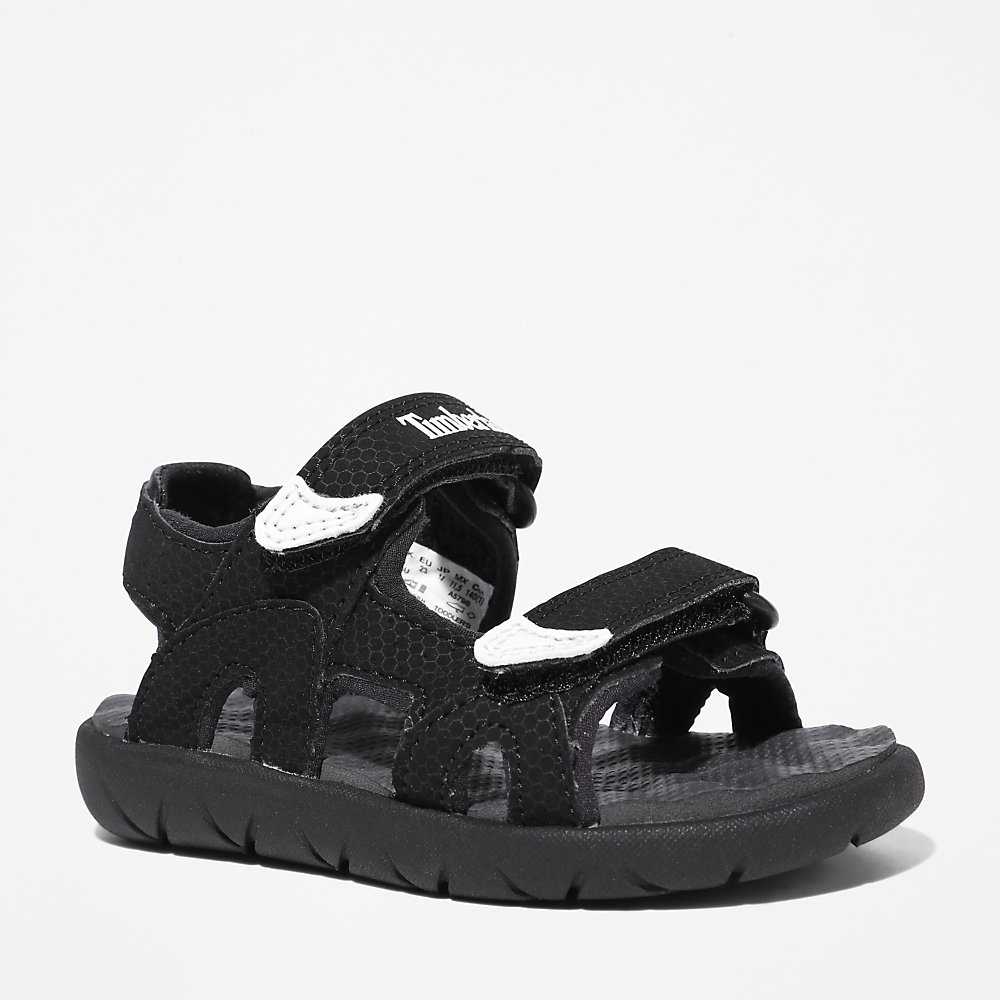 Kids' Timberland Perkins Row Sandals Black | UAE-4219640