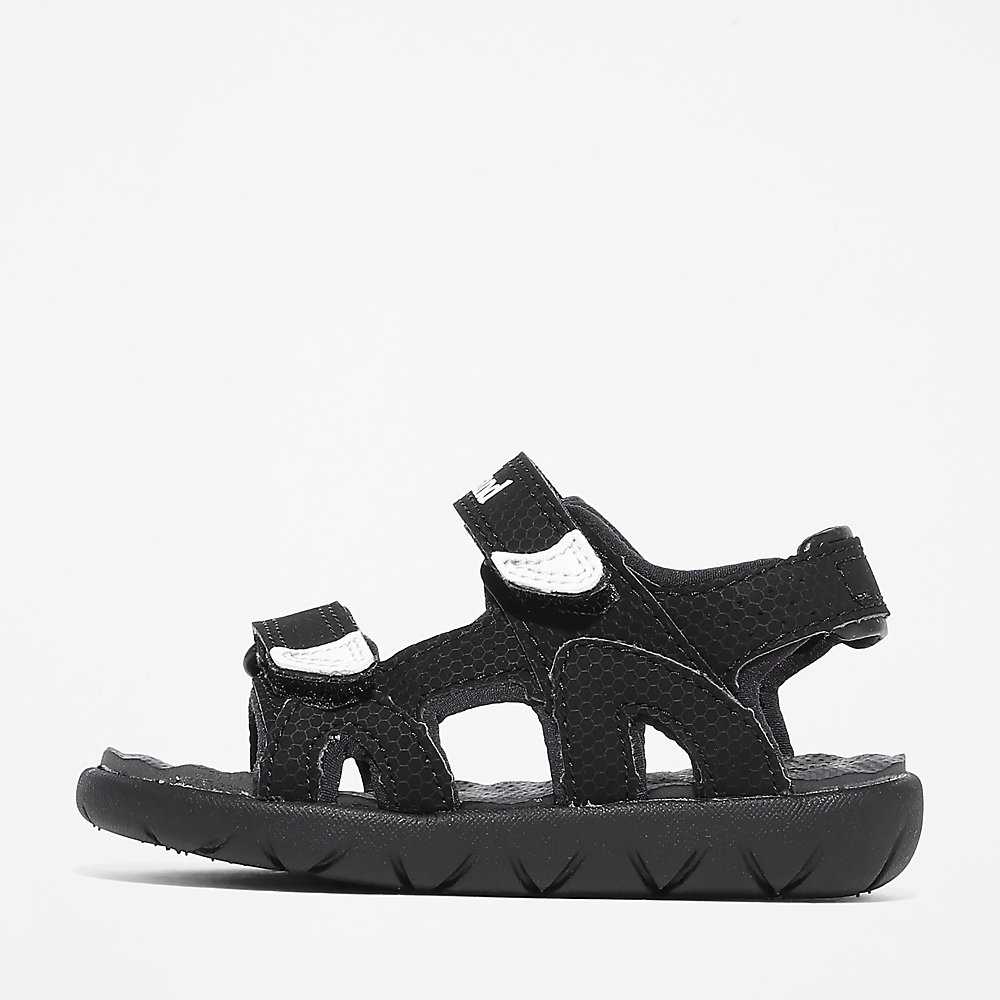 Kids' Timberland Perkins Row Sandals Black | UAE-4219640