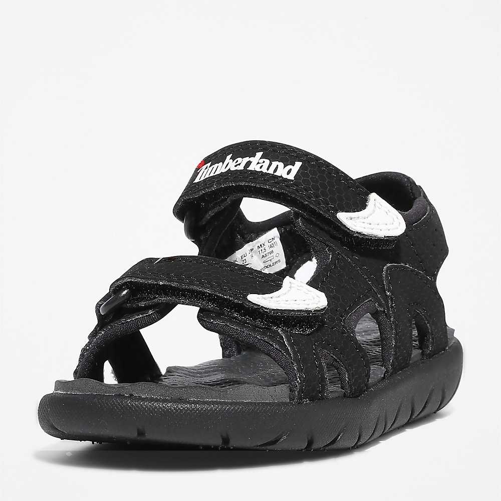 Kids' Timberland Perkins Row Sandals Black | UAE-4219640