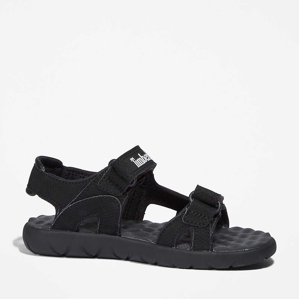 Kids' Timberland Perkins Row Sandals Black | UAE-4832907