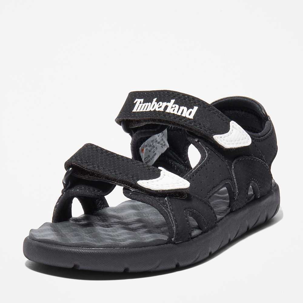 Kids' Timberland Perkins Row Sandals Black | UAE-4832907