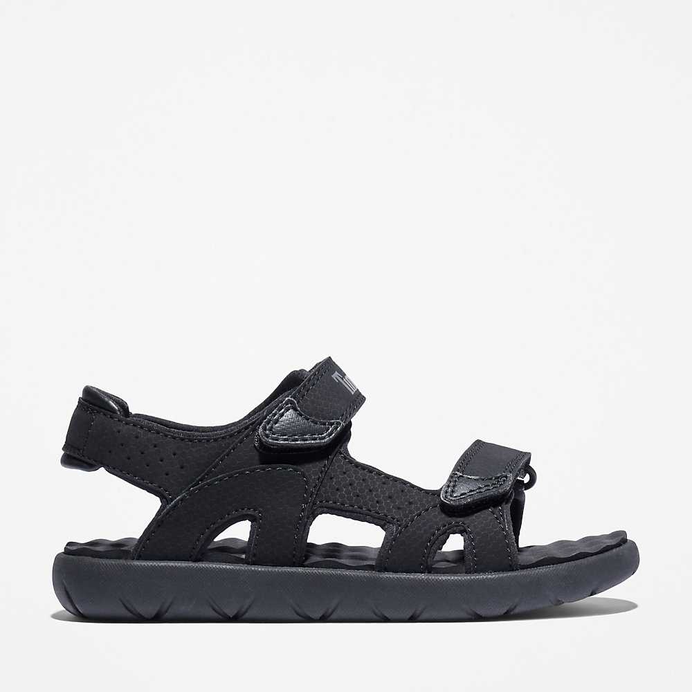 Kids\' Timberland Perkins Row Sandals Black | UAE-5392416