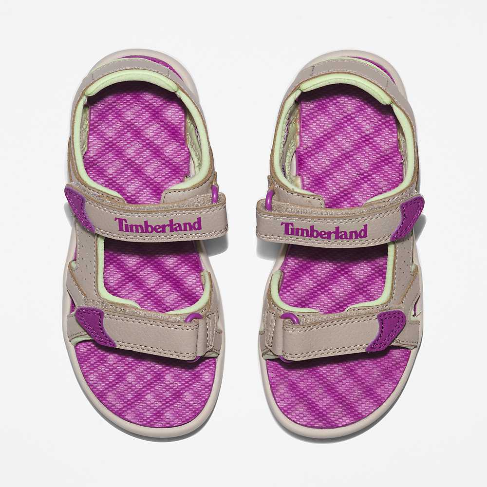 Kids' Timberland Perkins Row Sandals Purple | UAE-2105648