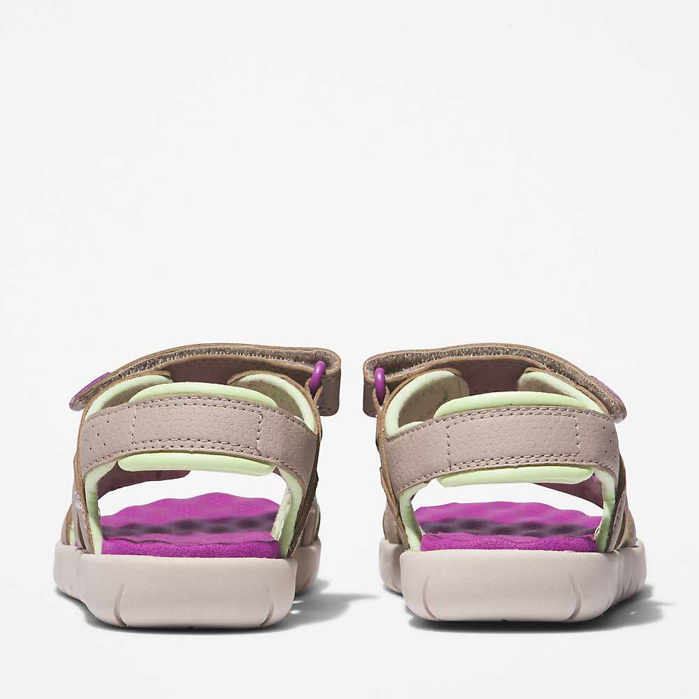 Kids' Timberland Perkins Row Sandals Purple | UAE-2105648