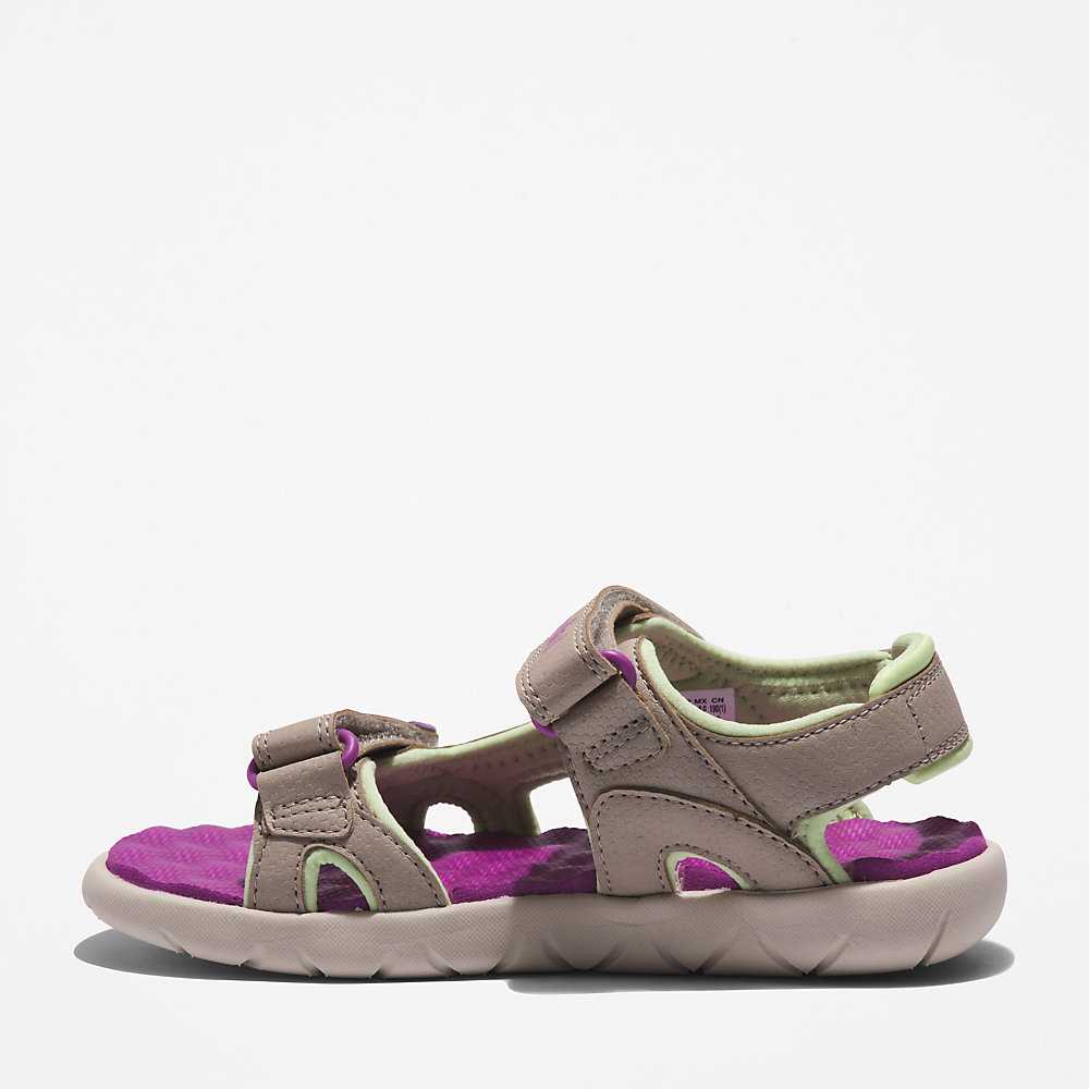 Kids' Timberland Perkins Row Sandals Purple | UAE-2105648