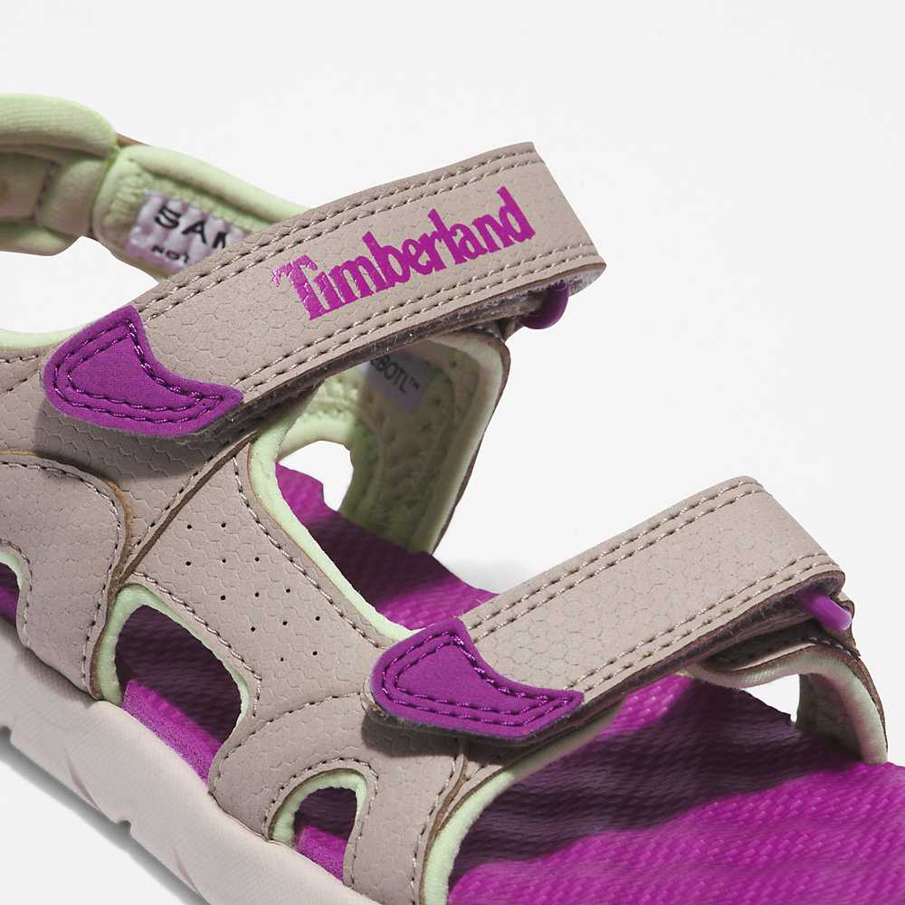 Kids' Timberland Perkins Row Sandals Purple | UAE-2105648